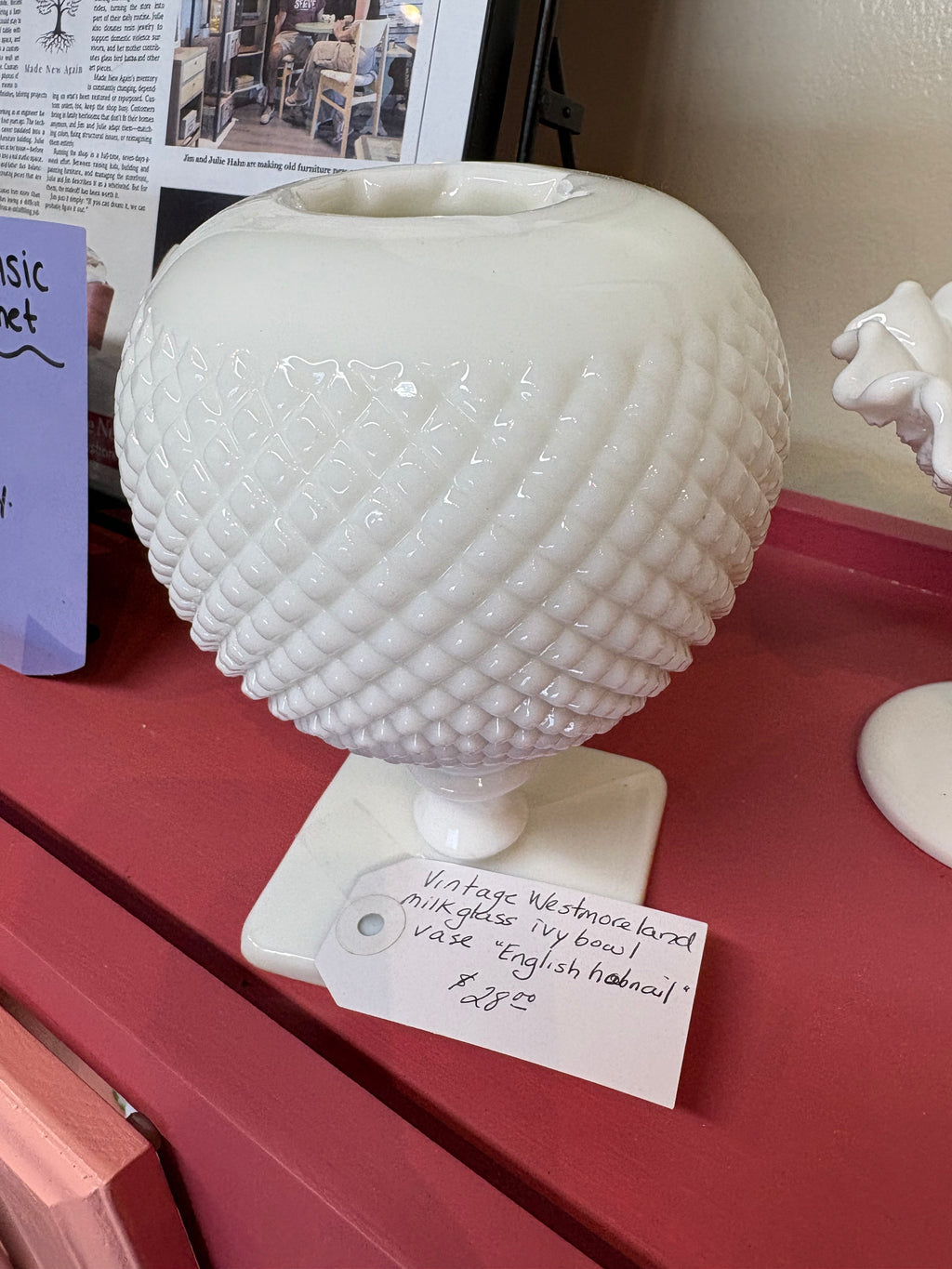 Vintage Westmoreland Milkglass Ivy Bowl