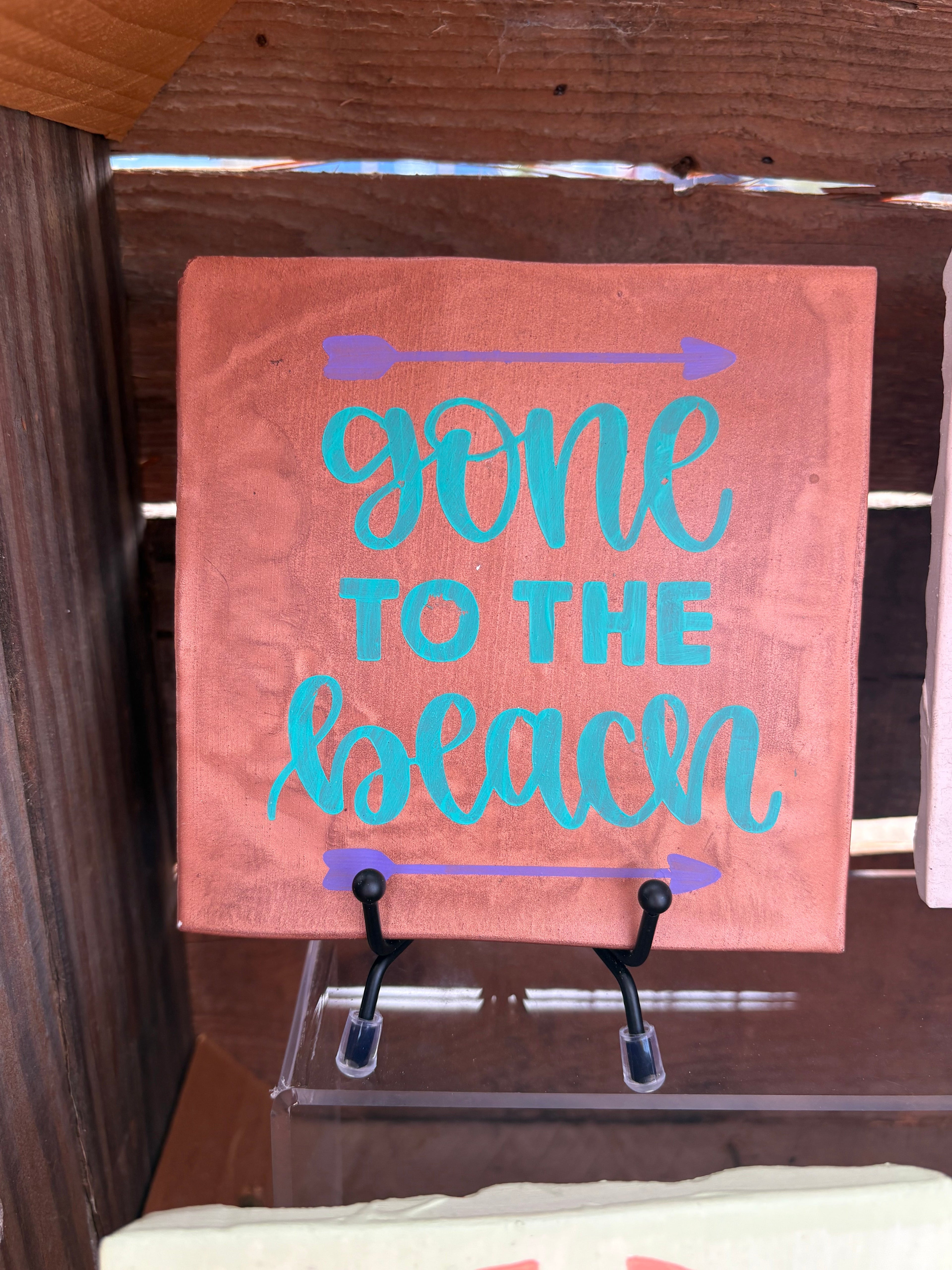 “To the Beach” tile (trivet)