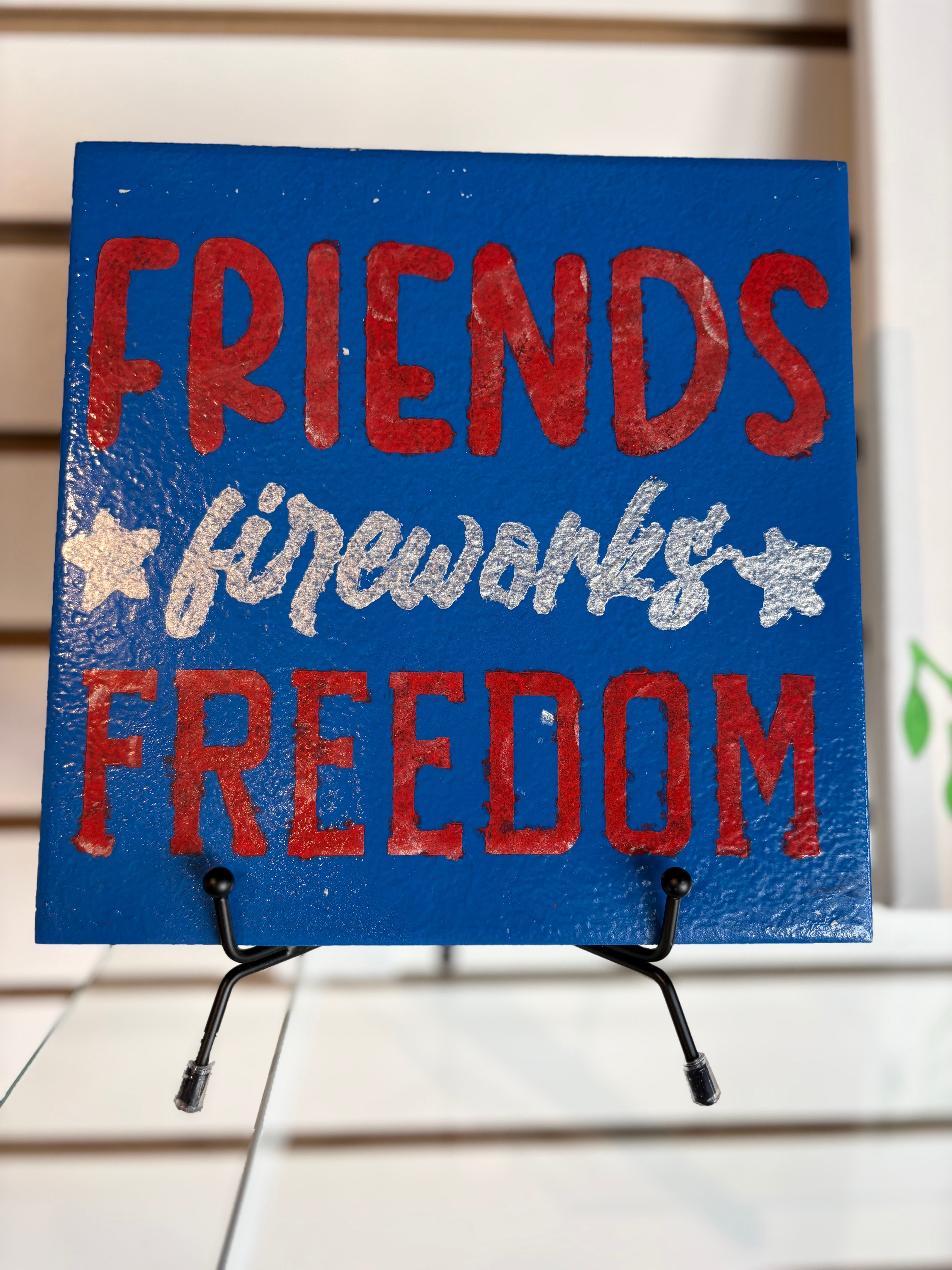 Friends, Fireworks, Freedom Tile
